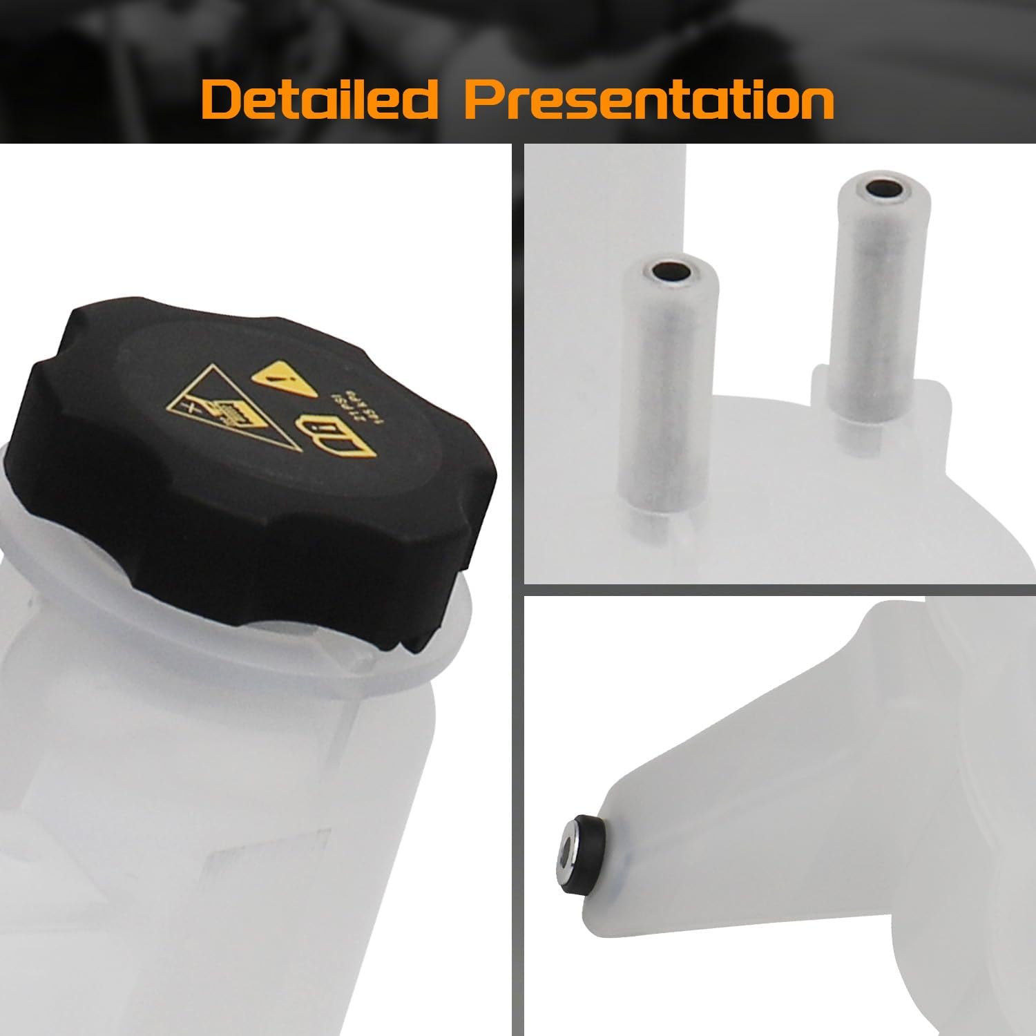 Coolant Fluid Overflow Bottle Tank Reservoir Compatible with 2013-2018 Ram 2500 3500 4500 5500