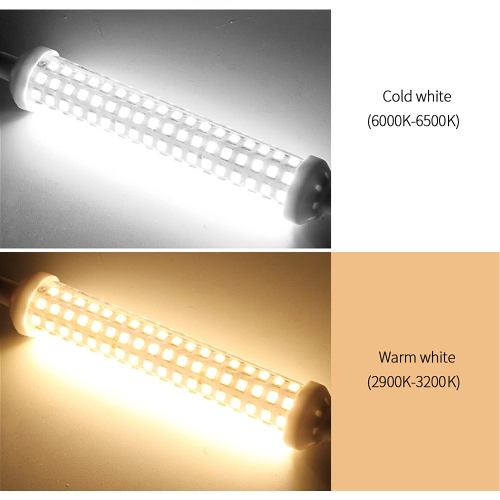 Żarówka LED 78MM R7S Możliwość przyciemniania 10W, żarówka liniowa LED 1000LM, odpowiednik halogenu 100W R7S, ciepła biel 3000K, 220-230V, typ J, 10 paczek,Cold white 6000k,10W 220V