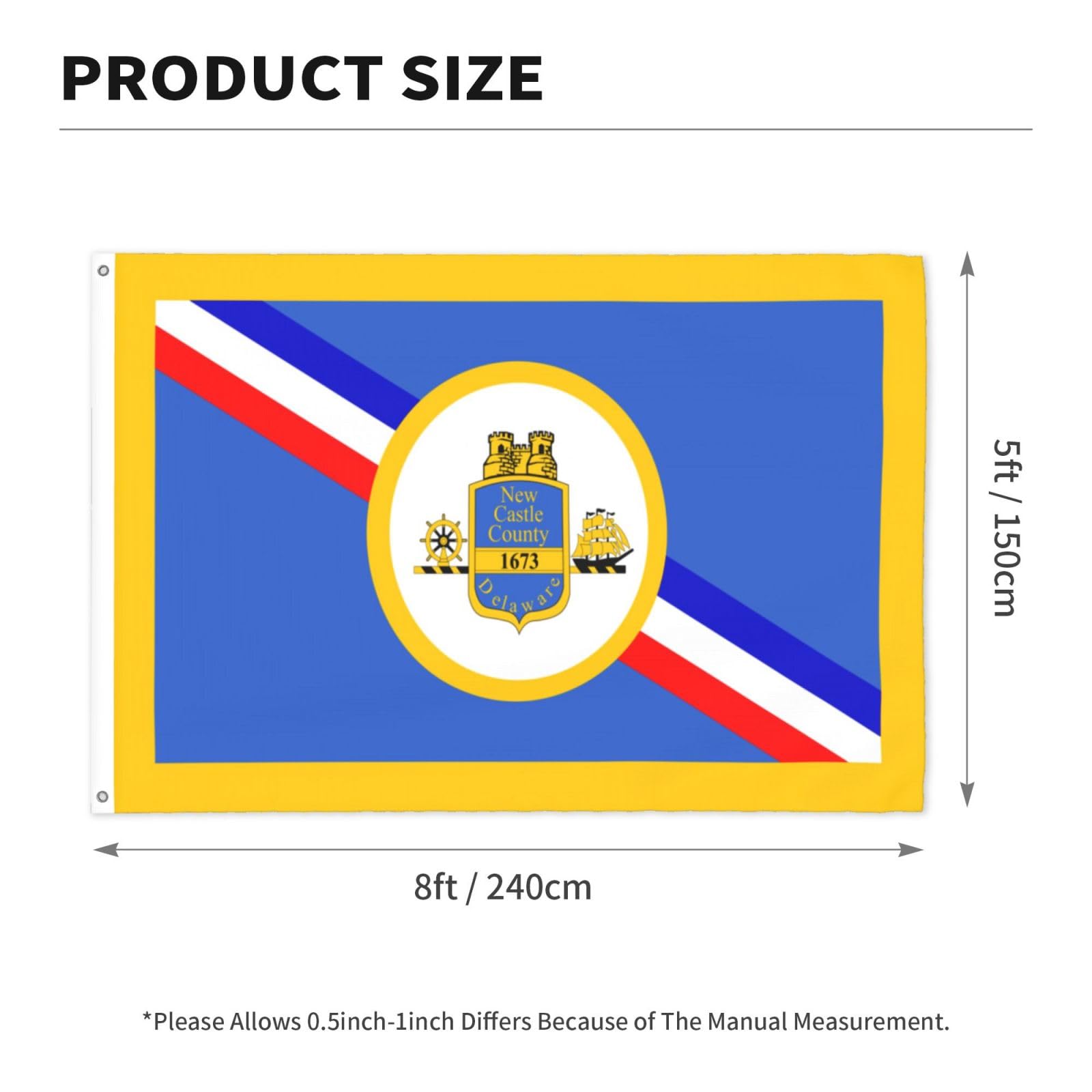 Amazon.com : Flag Of New Castle County, Delaware Flags For Outside