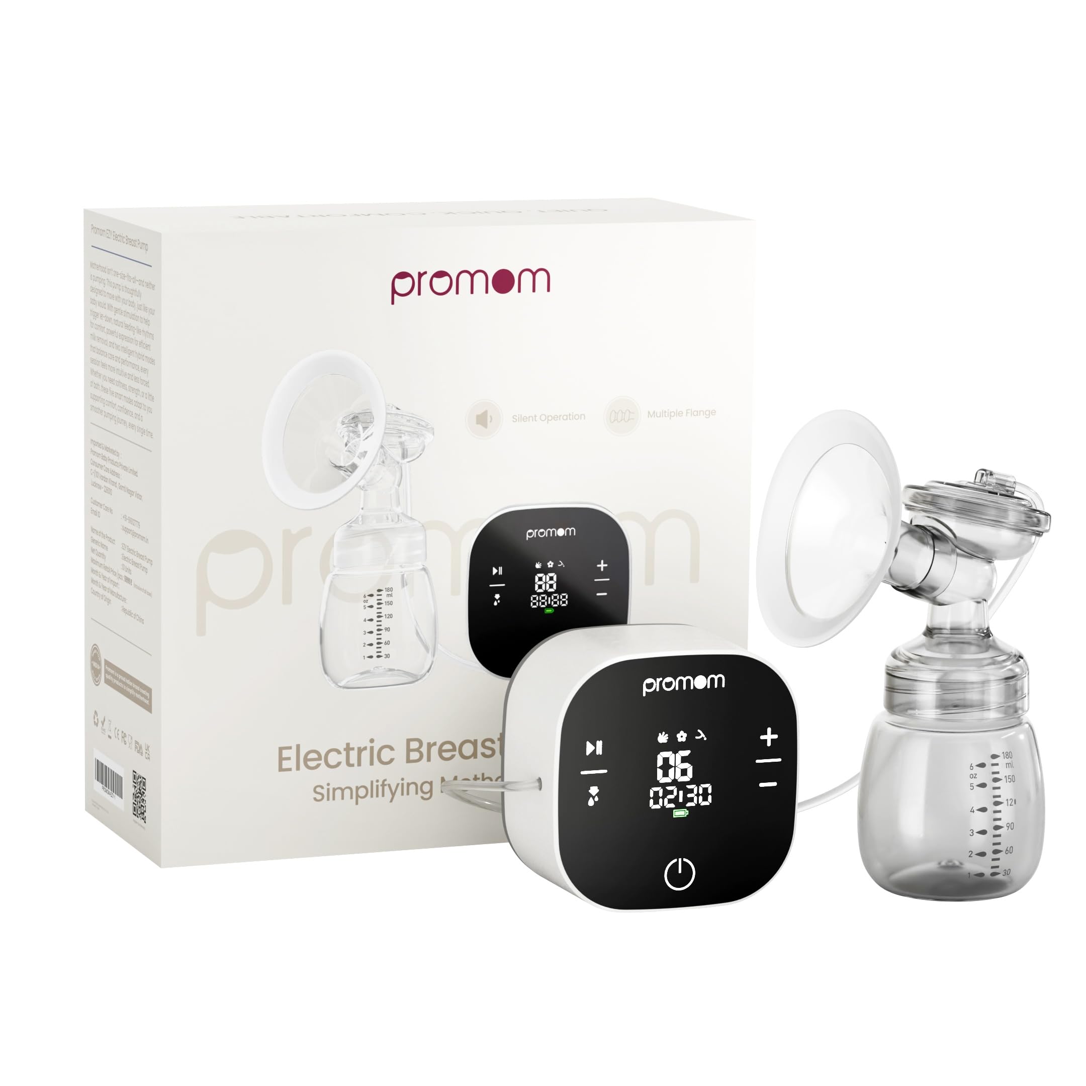 PROMOM EZY Electric Breast Pump, Portable Hospital-Grade Single Pump with 5 Modes & 10 Levels, Anti-Backflow, Rechargeable Quiet Breastfeeding Pump for Efficient Comfortable Use at Home, Work or Travel, Comes with 24mm, 19mm and 15mm flange Size for efficient pumping-image-21