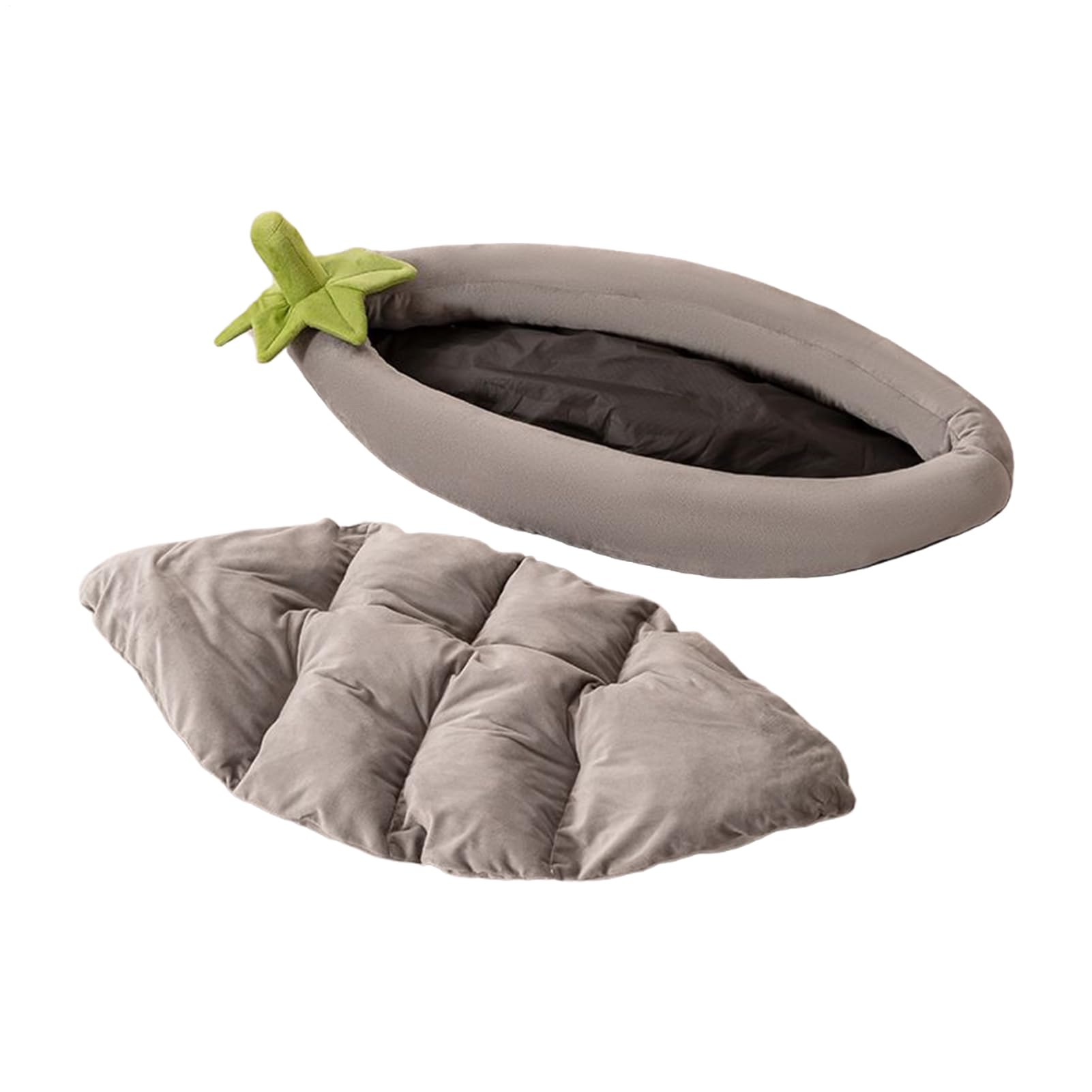 Lit de chiots aubergine douillet pour des siestes confortables au jardin ou en voyage