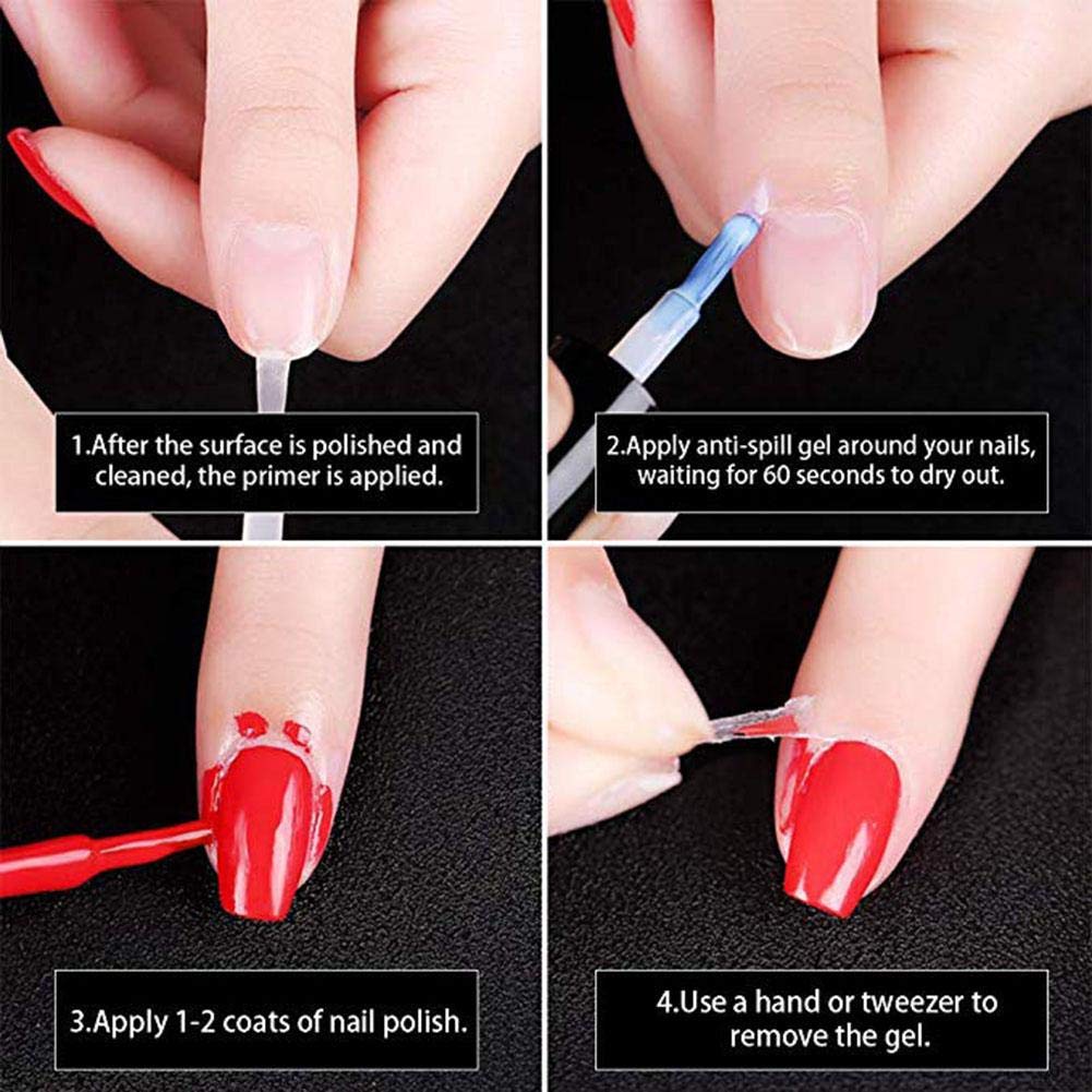 Cinta de látex líquida para protección de uñas, 5 ml