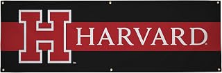 Harvard Crimson College Sports Printed Outdoor Banner - NCAA Licensed - Durable Vinyl - School Banner (Red, White, Black) (2' x 6')