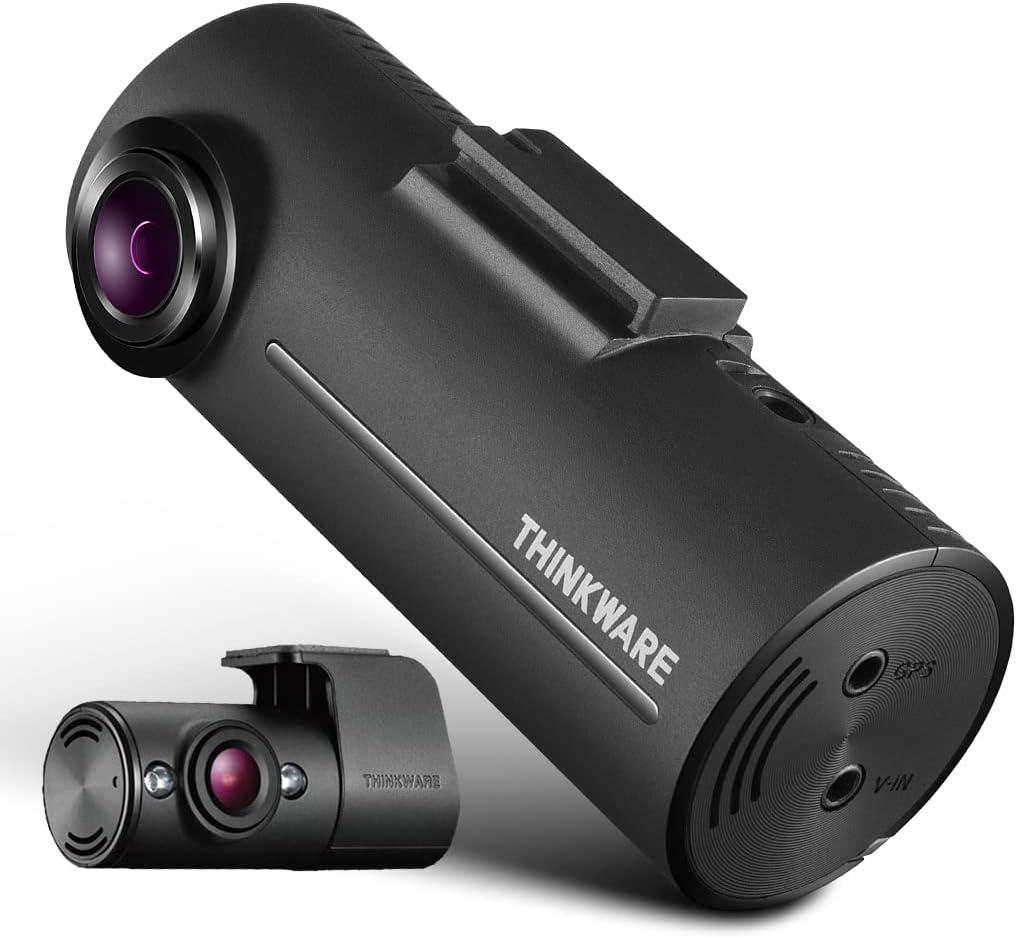 ThinkwareF100 Taxi Dashcam Pack - Full 1080p Front and 720p Internal Infrared Uber Dash Cam with Enhanced Night Vision - Includes 16GB SD Card & Hardwire Lead for Battery Safe Parking Mode Install