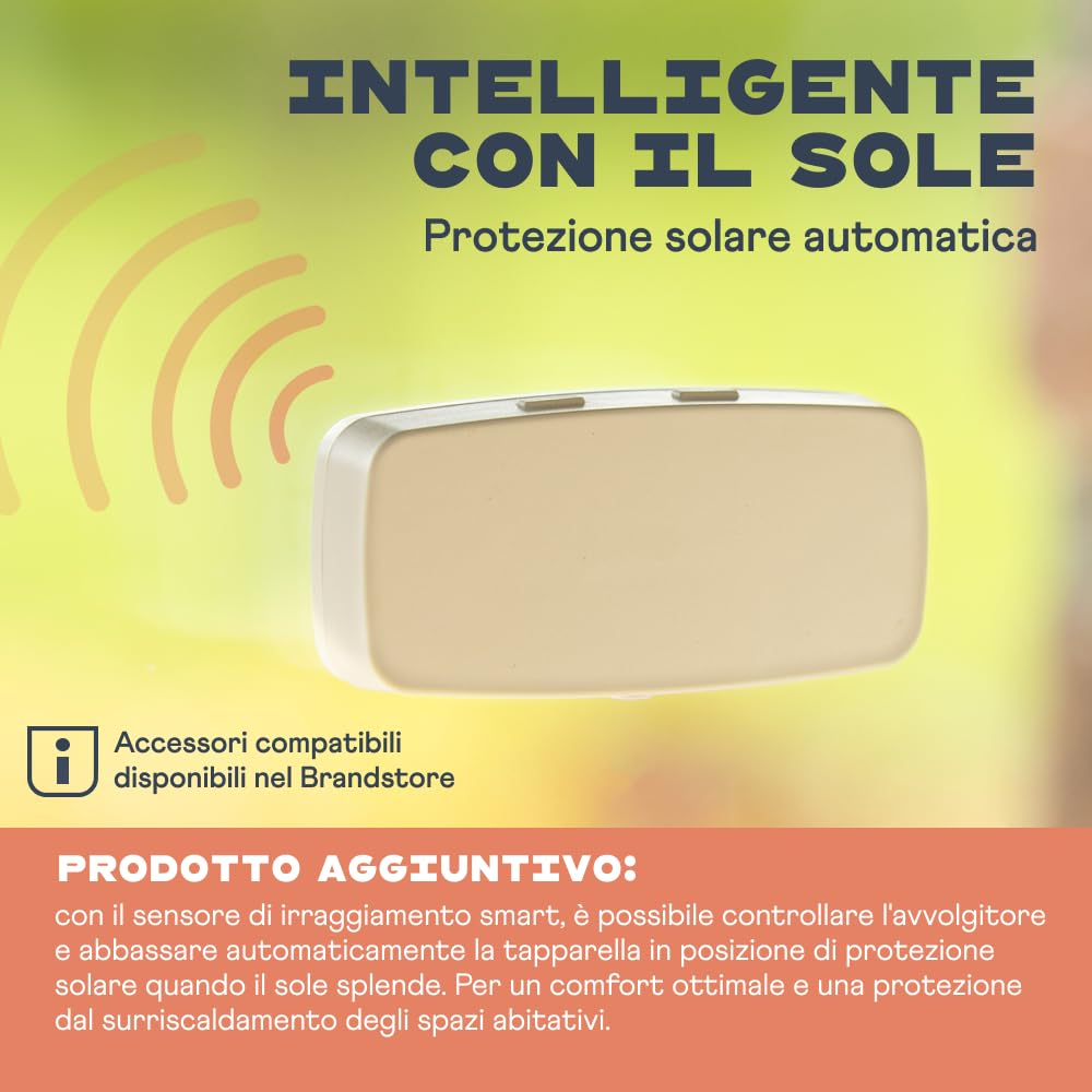 HOMEPILOT avvolgitore elettrico smart a parete RolloTron pure mini per tapparelle fino 30 kg (circa 5 m²), per cinghia da 15 mm (app, alexa, google tramite il web server domotico premium)