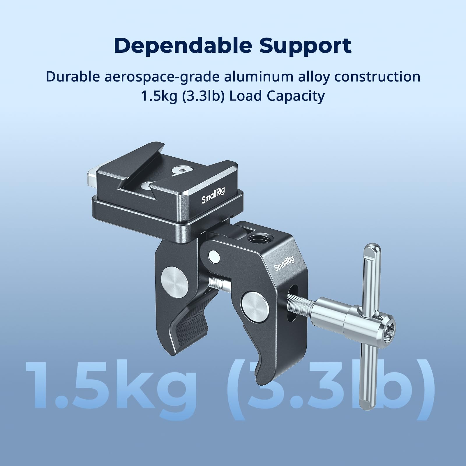 SMALLRIG V-Mount Crab Clamp, 15-40mm Anti-slip Clamp, 1.5kg Load