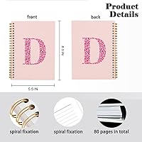 Vista 150 de Bnwepo Initial Leopard Letter T Notebook Journal, Preppy Bow Monogrammed Monogram Gifts for Women, Monogram Notebook Journal, Personalized Notebook