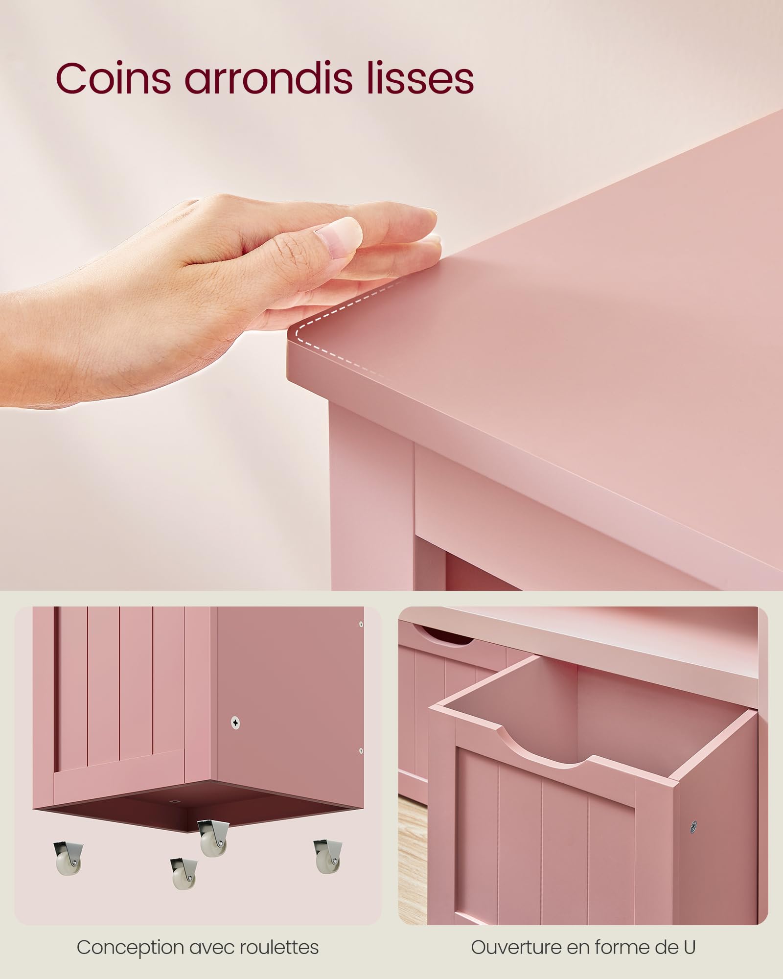 VASAGLE Étagère pour Enfants, Rangement de Jouets pour Enfants, Armoire de Rangement, Armoire à Jouets, boîte de Rangement avec roulettes, étagère à Jouets, pour Chambre d'enfant, 30 x 102 x 60 cm