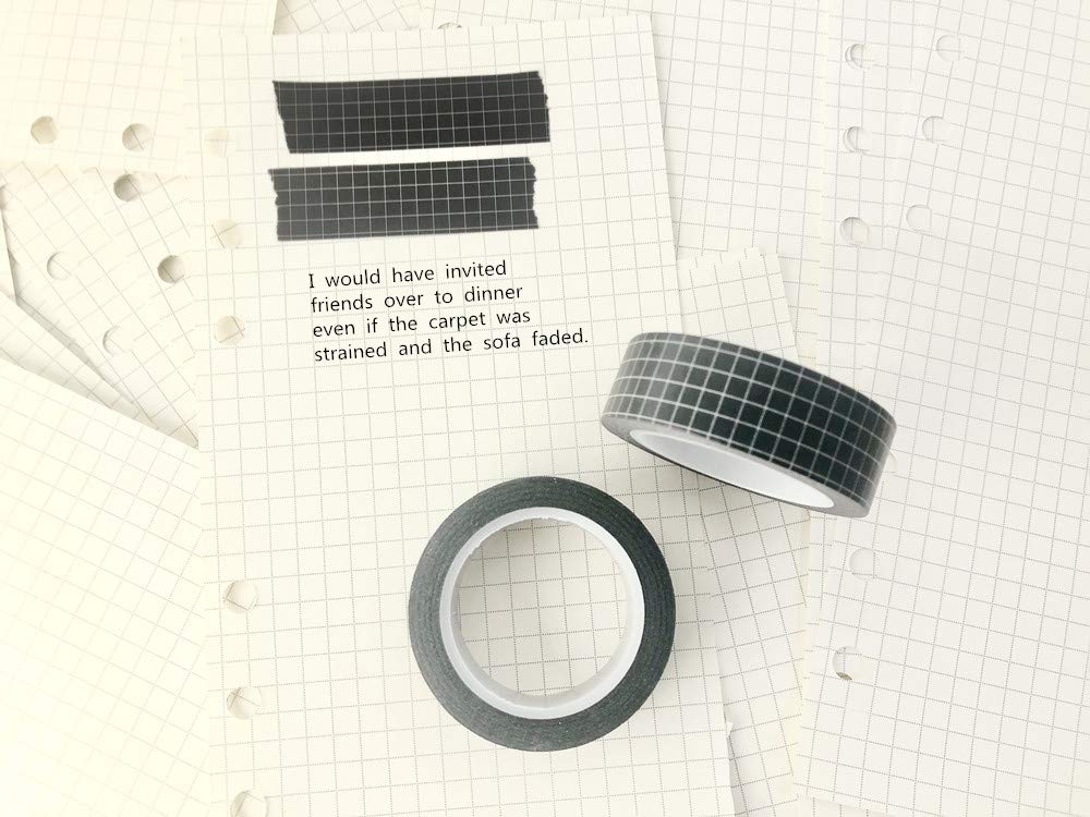 YUBX Vintage Washi Tape Set 8 Rolls Thin Retro Decorative - View #11