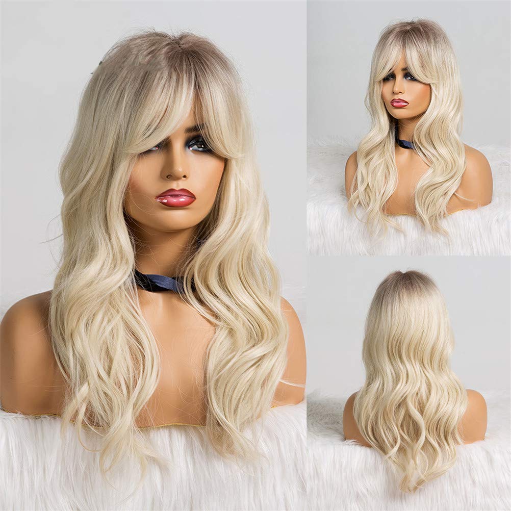 Perruques synthétiques blondes longues ombre - Fini les colles capillaires - 5