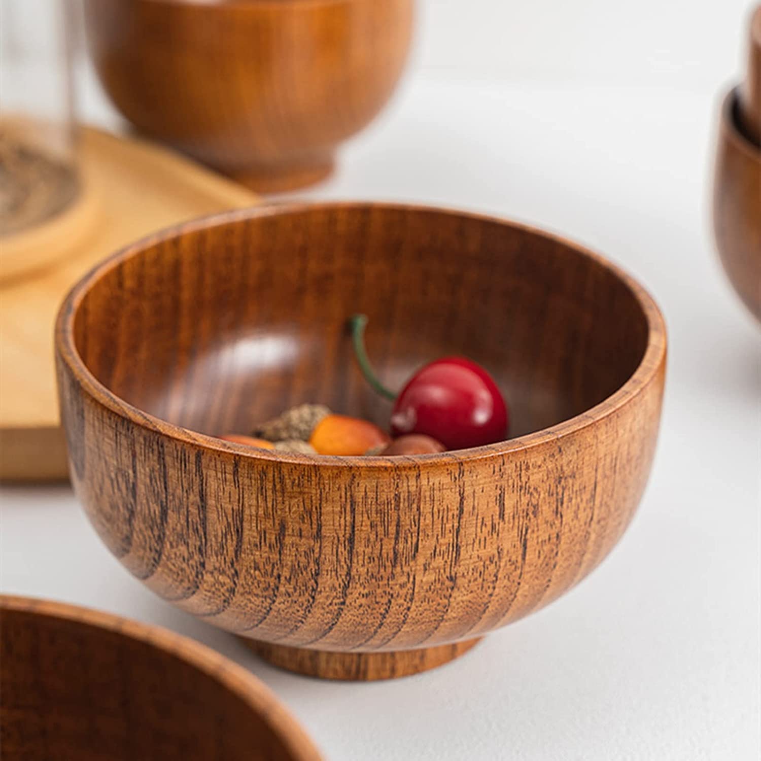 Coppia Ciotole Giapponesi In Plastica - Per Miso E Riso, Nero E Rosso, Diametro 10,5 Cm - Foto 7