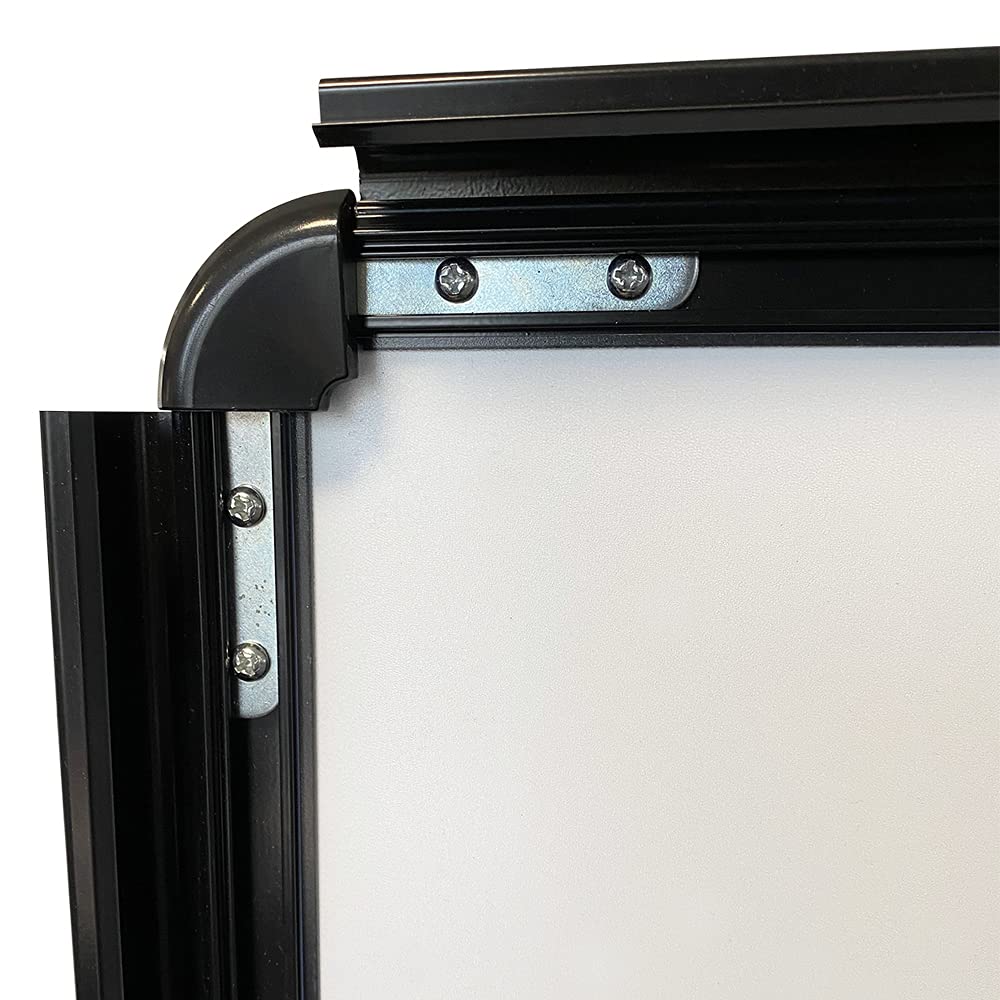 DisplayLager, Calidad danesa – Soporte para carteles negro Wind-Sign | para póster DIN A1 594 x 841 mm. Tope resistente a la intemperie para clientes, peso para altas velocidades de viento y ruedas