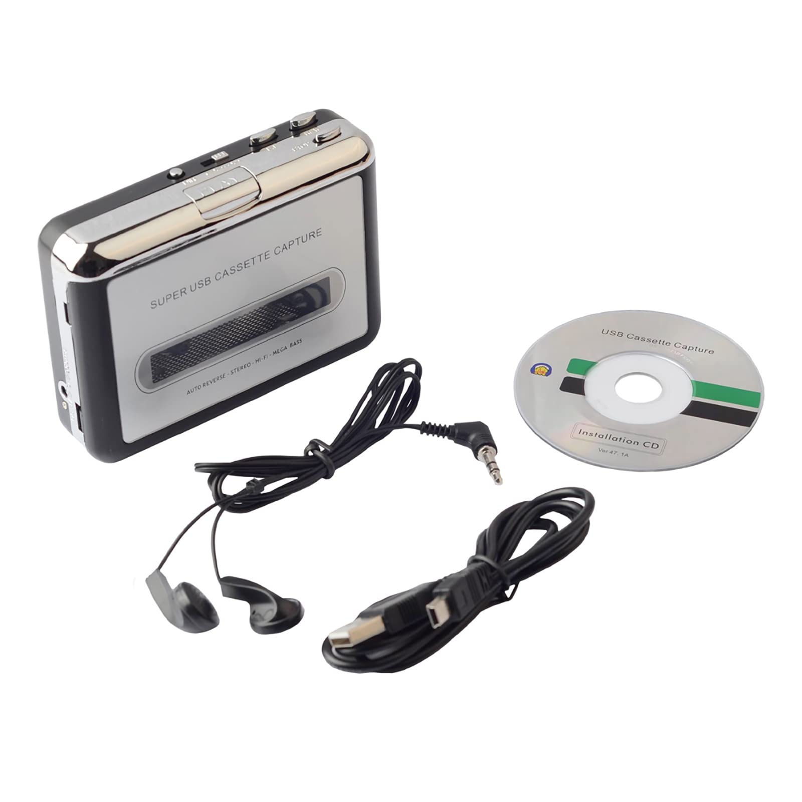 Przenośny Odtwarzacz Kasetowy, Taśma Do MP3, Kompatybilny Z Laptopem I Komputerem, Przenośny Odtwarzacz Taśm Do Przechwytywania Muzyki MP3 Audio Przez USB