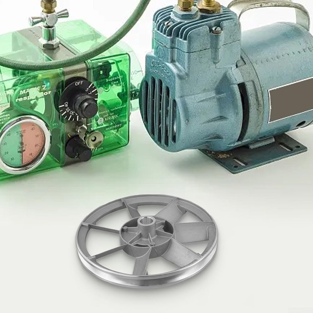 Puleggia per compressore d'aria con compatibilità con cinghia triangolare di tipo A, diametro 265 mm e 300 mm, volano in metallo per sistemi a cinghia trapezoidale, foro fisso a scanalatura singola