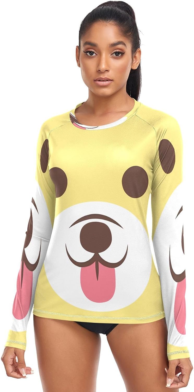 Starry Sky Sunflower Rash Guard for Women UPF 50+ SPF Shirts Long Sleeve Swim Shirt Sun Protection Swimsuits