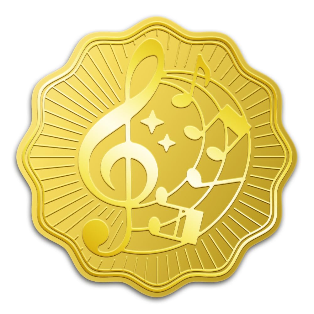 Autocollants note de musique pour cartes d'invitation et cadeaux de fête
