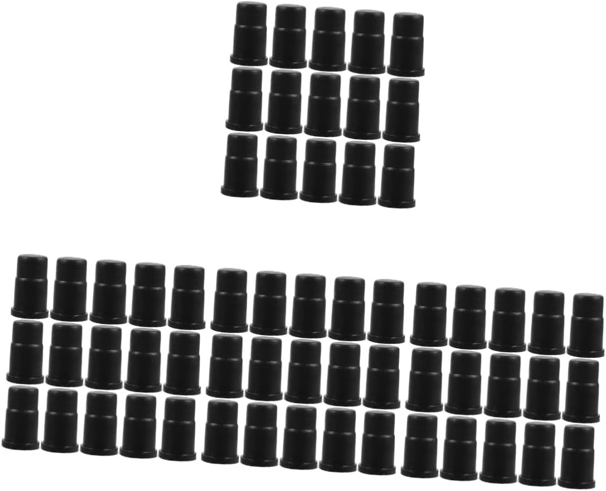 TEHAUX 200pcs Stem Inserts Caster Socket for Chair Legs Swivel Caster Sleeves Easy to Install Mounting Socket for Furniture Feet Replacement