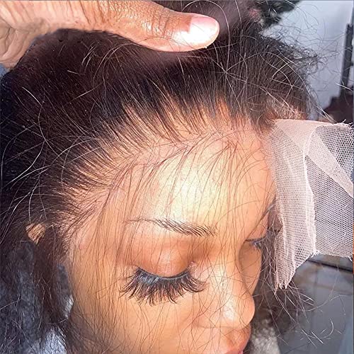 24 Inch 13X6 Invisible Lace Front Wigs Brazilian Human Hair Transparent Wig 150% Density Pre-Plucked Deep Part Body Wave Hair Lace Front Wigs Virgin Human Hair for Black Women