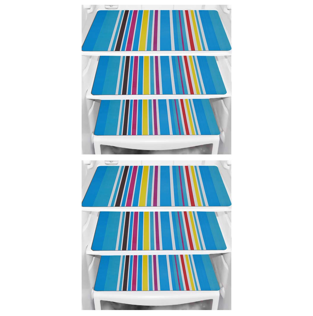 KANUSHI® PVC Fridge Multi Purpose Mats/Fridge Mats Set of 6 / Refrigerator Mats Set (COPY-FRIMAT-M-1-06)