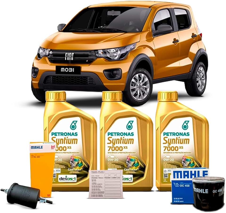 Kit Troca de Oleo + Filtro Combustivel e Oleo Fiat Mobi 1.0 Firefly 2017 A 2020
