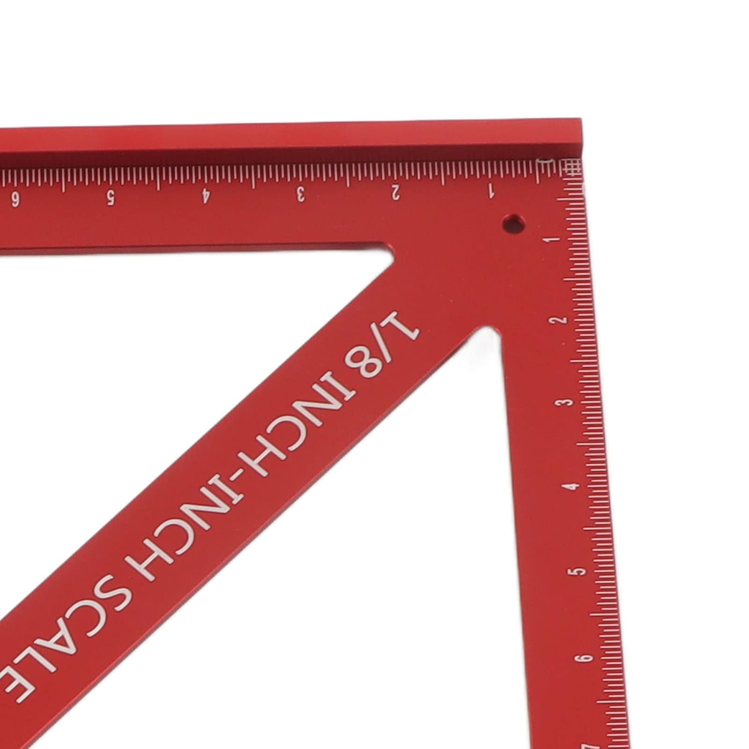 Aluminum Alloy Triangle Ruler - Double Scale Miter Framing Measurement Tool for Carpenter