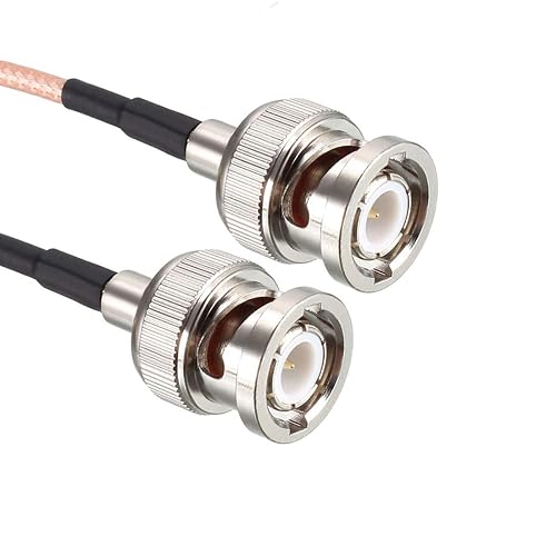 Miniatura 8 de uxcell Cable coaxial BNC macho a BNC macho RG316 RF cable coaxial de 50 ohmios 1.5 pies 2 piezas para señales de video, CCTV, DVR, cámara
