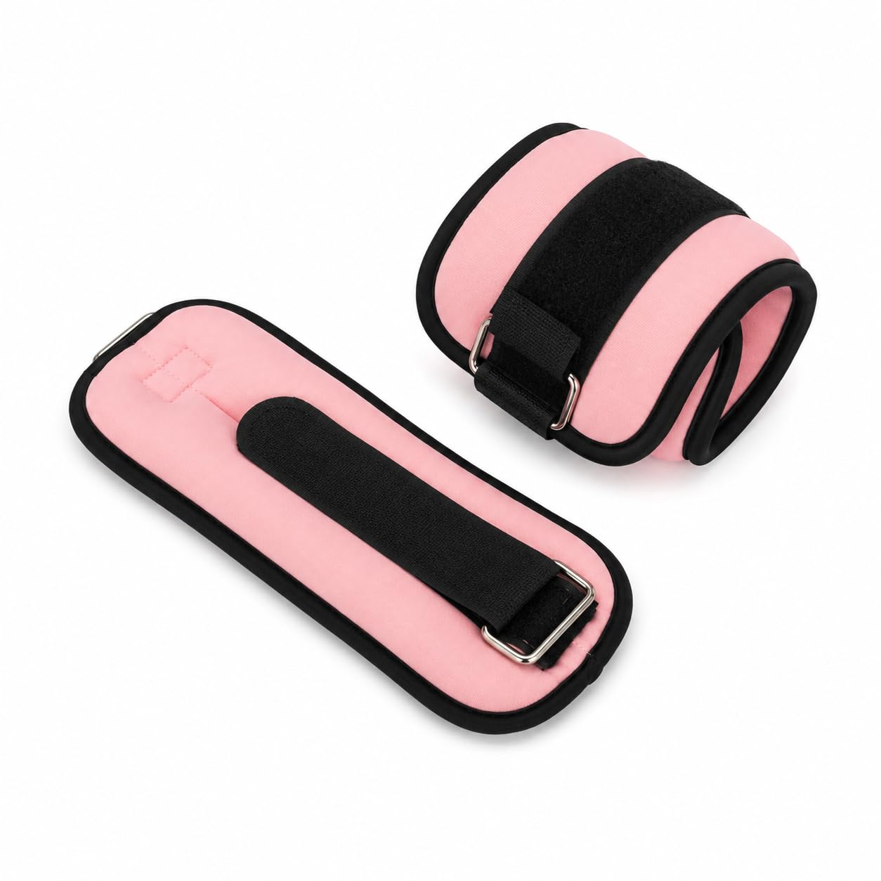 Wrist Ankle Weights 1kg Each, 2kg Total Pair Adjustable Exercise Weights for Walking, Jogging, Yoga, Pilates, Aerobics, Home Gym Fitness Training (Baby Pink, 1kg Pair)
