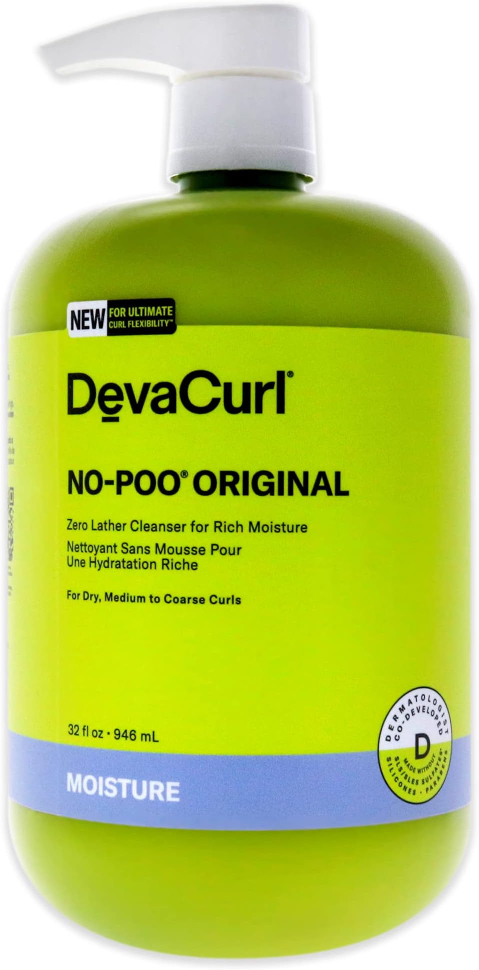 No-Poo Original Non-Lathering Cleanser for Rich Moisture | Non-Stripping | Hydrates Curls | All Curl Types