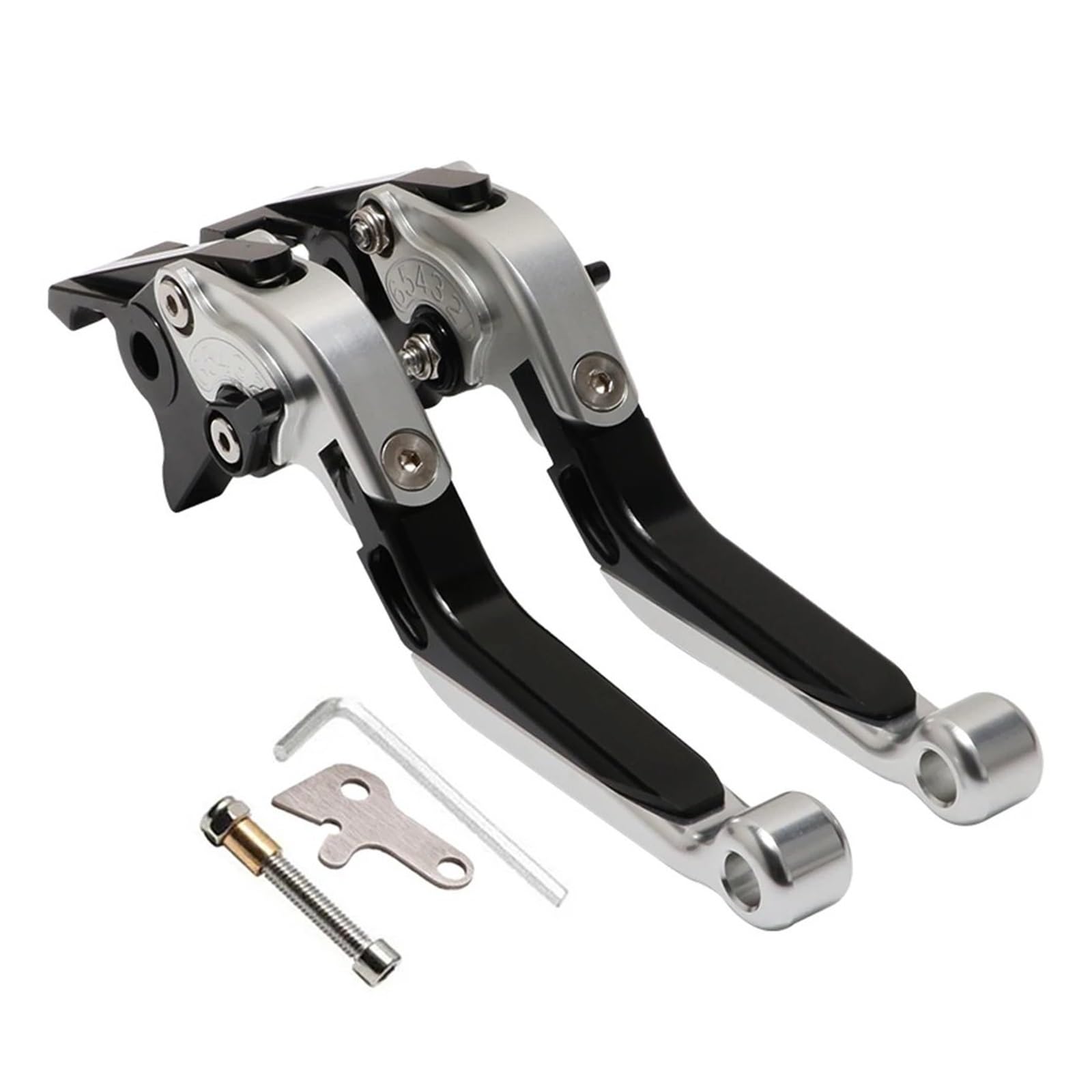 Hguvsjd Silver Black Silver For Xmax125 For Xmax250 For Xmax300 For Xmax400 2023 Motorcycle Hand Brake Handle Clutch Lever Motorcycle Brake Lever(Silver Black Silver)