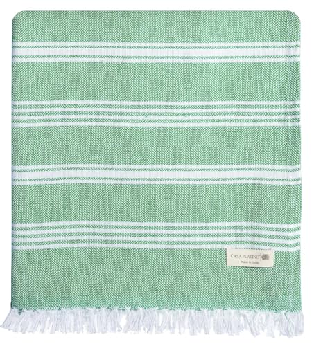 Casa Platino 39'x71' Oversized Beach Towel, Lightweight and Sandless with Quick Dry Fabric, Pre-Washed for Softness and Versatility, Great for Travel, Outdoor Activities, or Vacation Use – Jade Green