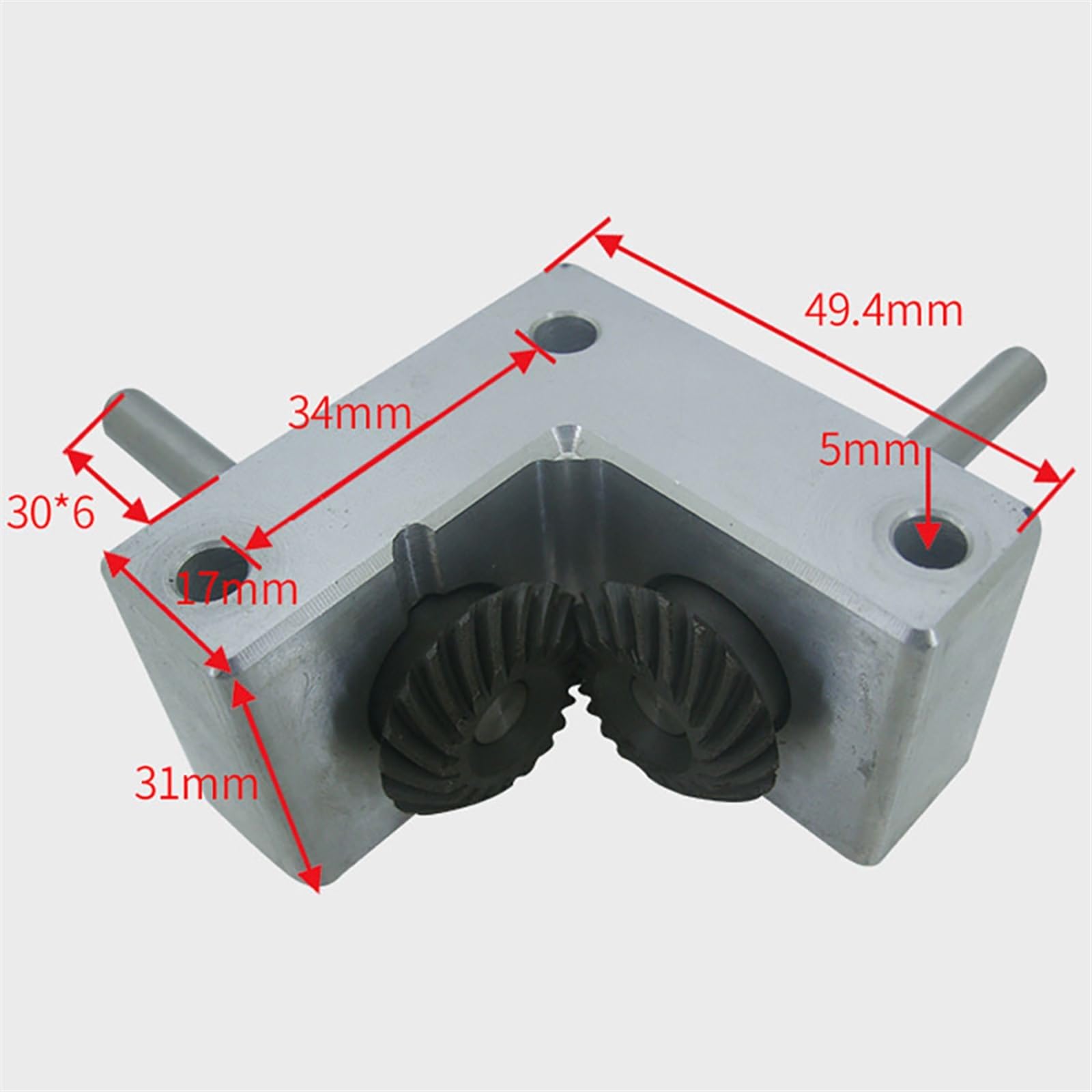 renvoi d'angle 1 pièces 90 degrés Angle dispositif de direction bricolage modèle boîte de vitesses 6 MM 8 MM arbre de sortie Micro spirale biseau boîte de vitesses cadre en alliage d'aluminium pignon