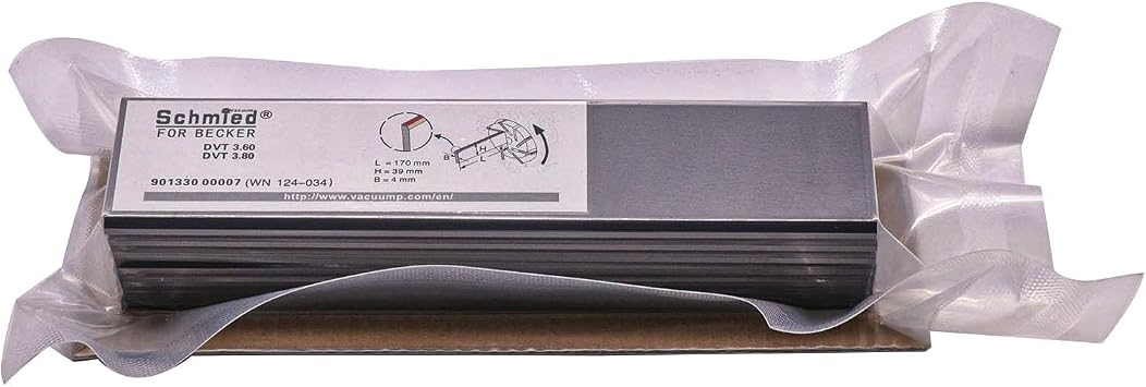 7Pcs Carbon Vane WN124-034 90133000007 for Becker Pump DVT3.60, DVT3.80 170-39-4mm