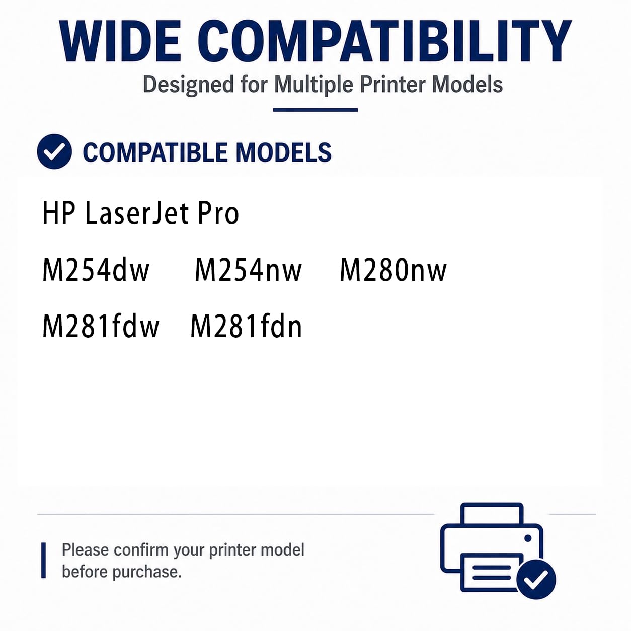 Remplacement de Cartouche de Toner Compatible 203X à Haut rendement pour CF540A avec la dernière Puce, Convient à l'imprimante Laser HP Color LaserJet Pro MFP M281fdw 281fdn M280nw M2, Noir