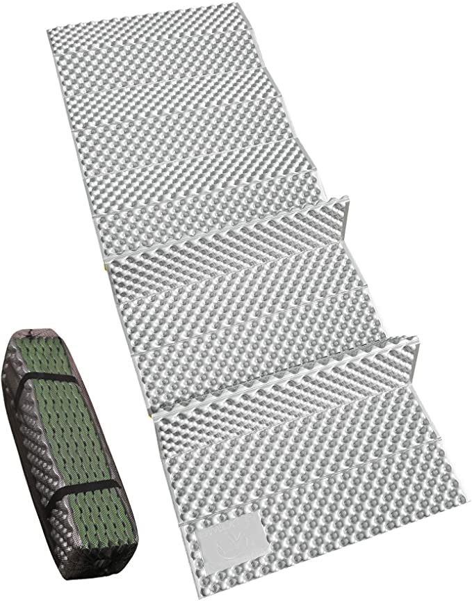 REDCAMP Closed Cell Foam Camping Sleeping Mat, Wide Lightweight Folding Z Camping Mat for Hiking Backpacking,185x55x1.8cm, Green 1 Pack