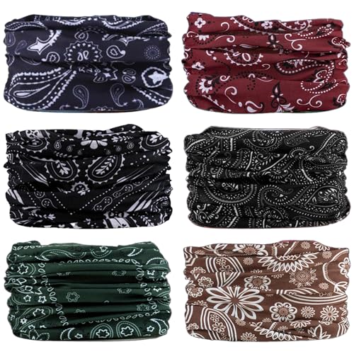 Image of Neck Gaiter for Men Women Headwear Bandana Head Wrap Face Scarf Mask Cover Warmer Balaclava-Seamless & Versatile
