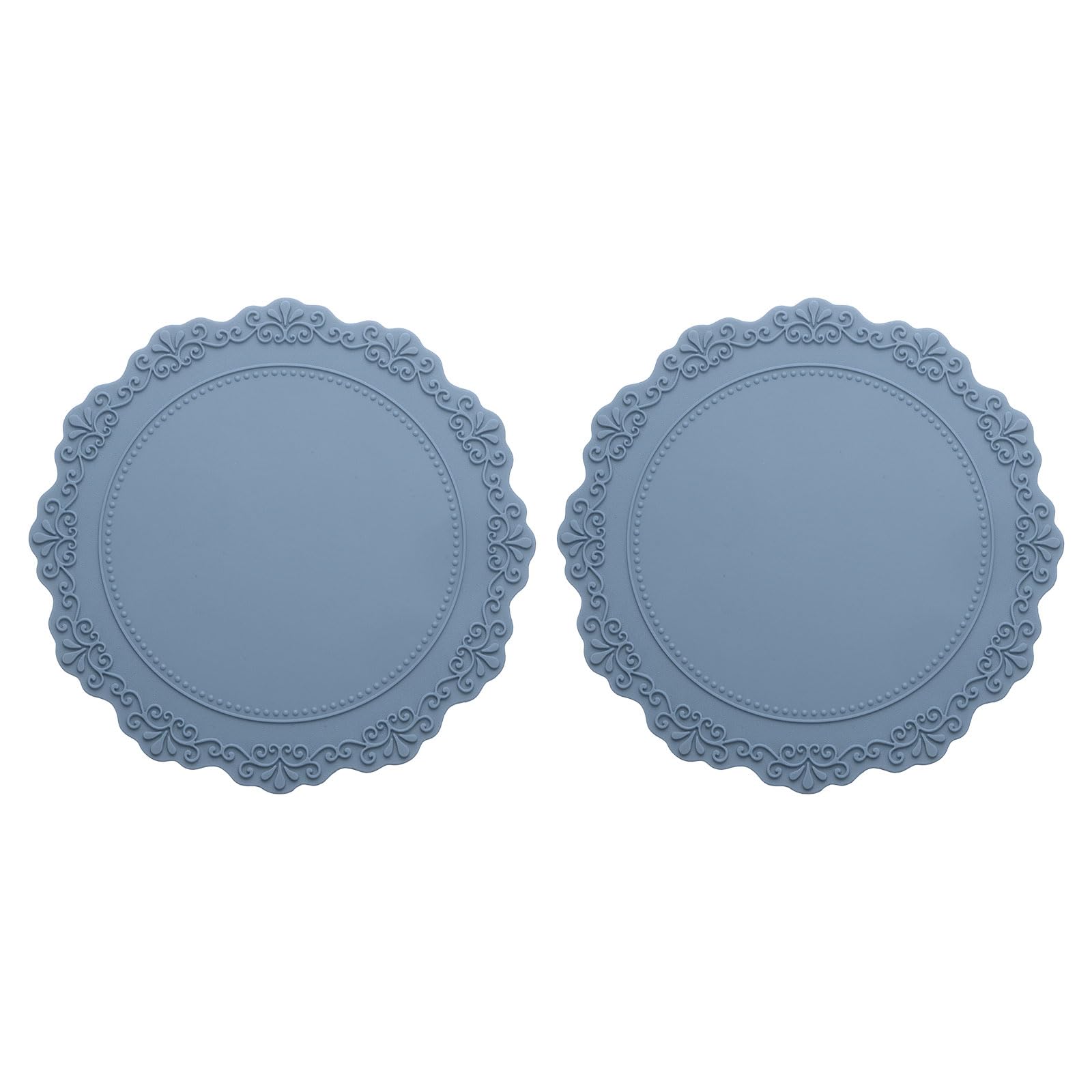 Set de table rond silicone azur pour repas de famille