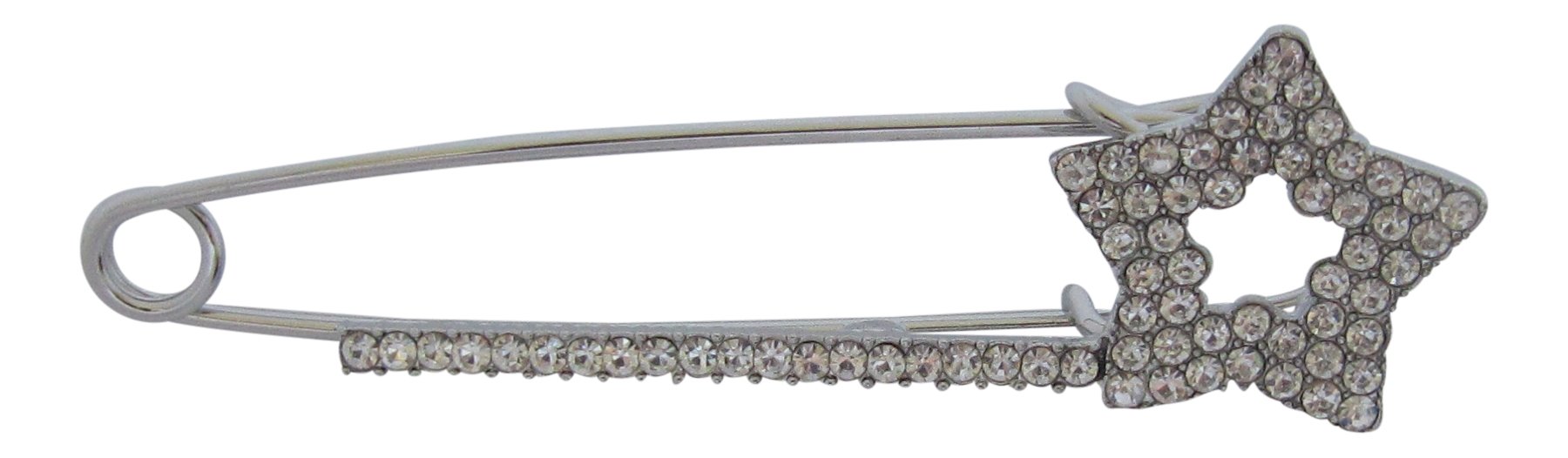 Brooch BoutiqueSilver Crystal Star Pin/Scarf Pin/Pashmina Pin Kilt Pin