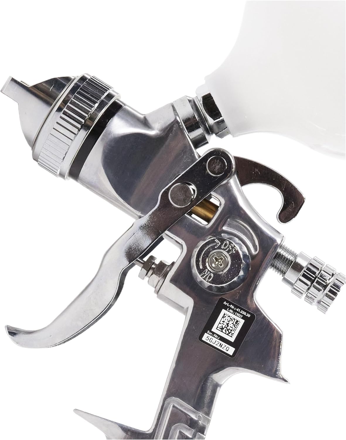 Einhell Original Pistola pulverizadora de Pintura para compresor | presión de trabajo de máx. 3,5 bar | vaso de 600 ml | regulador aire | regulador pintura | regulador de chorro puntual/amplio