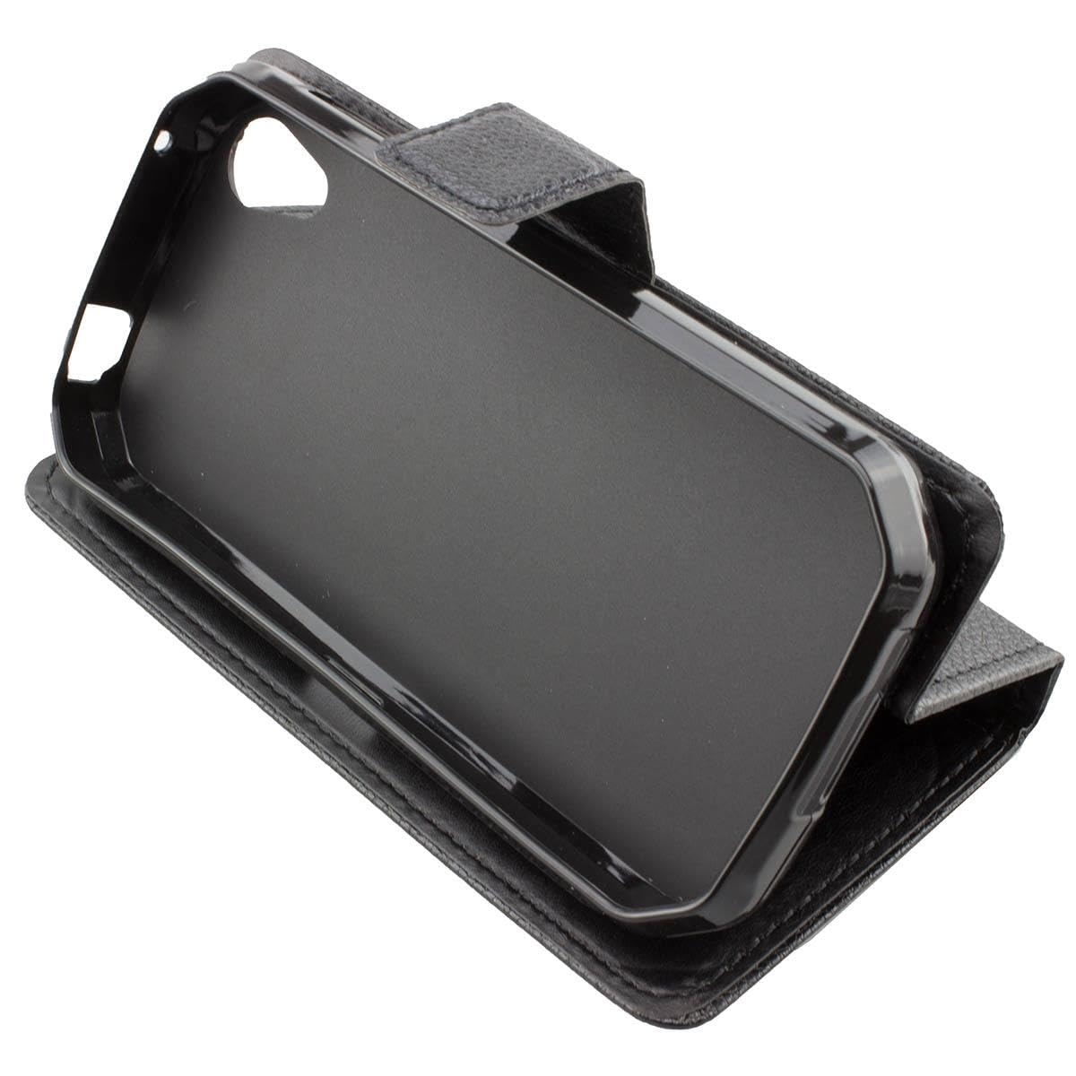 caseroxxBookstyle-Case for Cat S41, Cover, faux leather, black, Card Slots & Magnetic Closure