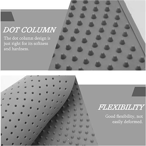 Miniatura 7 de POPETPOP Alfombrilla plegable para arena para gatos, bandeja de 2 niveles, tapete de alimentación para gatos, tapete de arena pequeña, tapete de