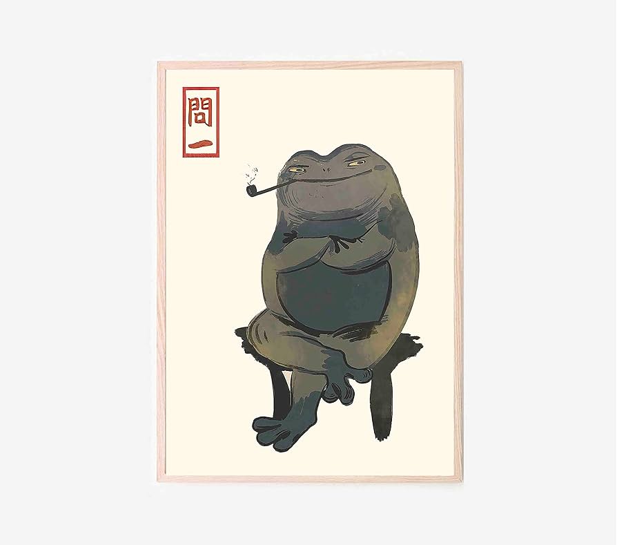 Ara Step Japanesse Wall Art Poster Prints UNFRAMED (Japanese Frog