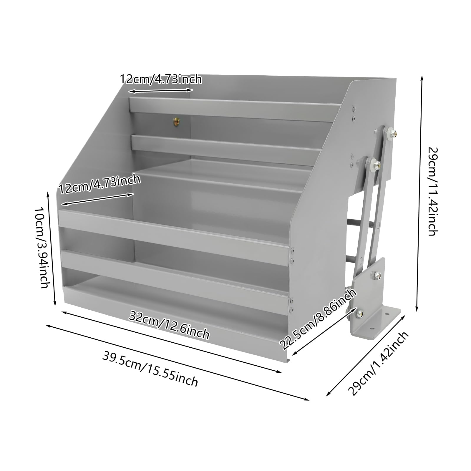 LTIGOAW 2 Layer Cabinet Pull-out Storage Rack, Heavy-duty Pull-down Cabinet Organizer, Pull-out Seasoning Rack, Wall-mounted Spice Rack Organizer
