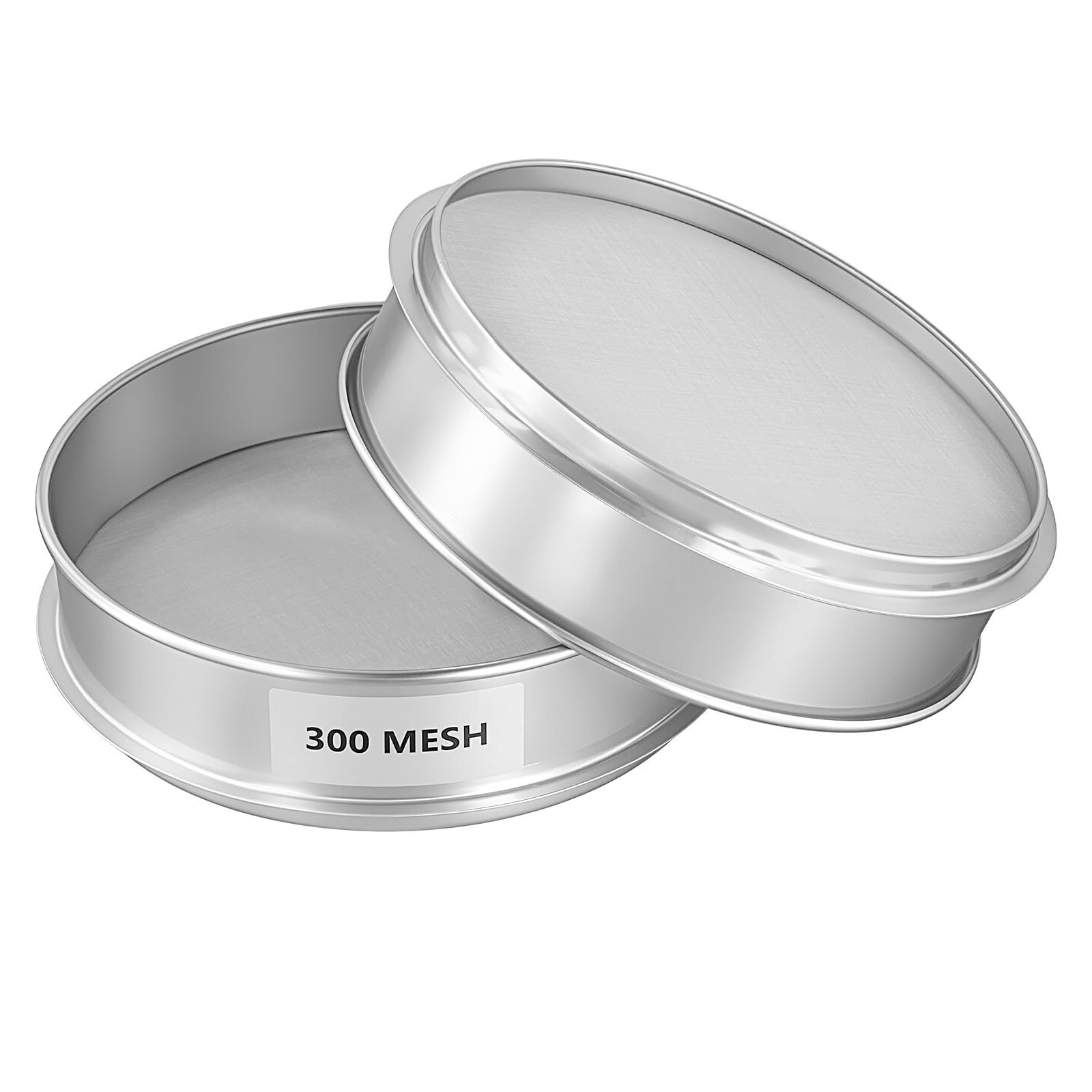 SINJEUN 2 Pezzi Setaccio Colino in Acciaio Inox, Maglia Fine 150 e 300 Mesh, Diametro 20 cm, per Polline, Erbe Aromatiche e Spezie