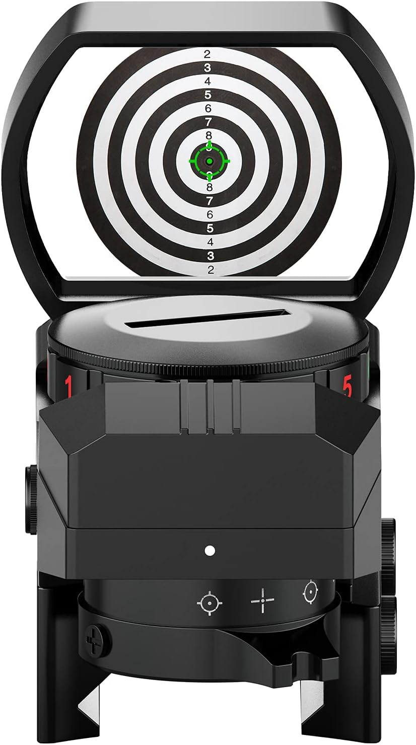 Nelahol Reflex Sight 22x33mm Green Red Dot Sight 4 Style Reticle Gun Sight Rifle Sight : Sports & Outdoors