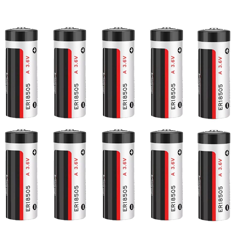 MEELER 10 PCS A Size 3.6V 4000mAh ER18505 Lithium Battery Non Rechargeable
