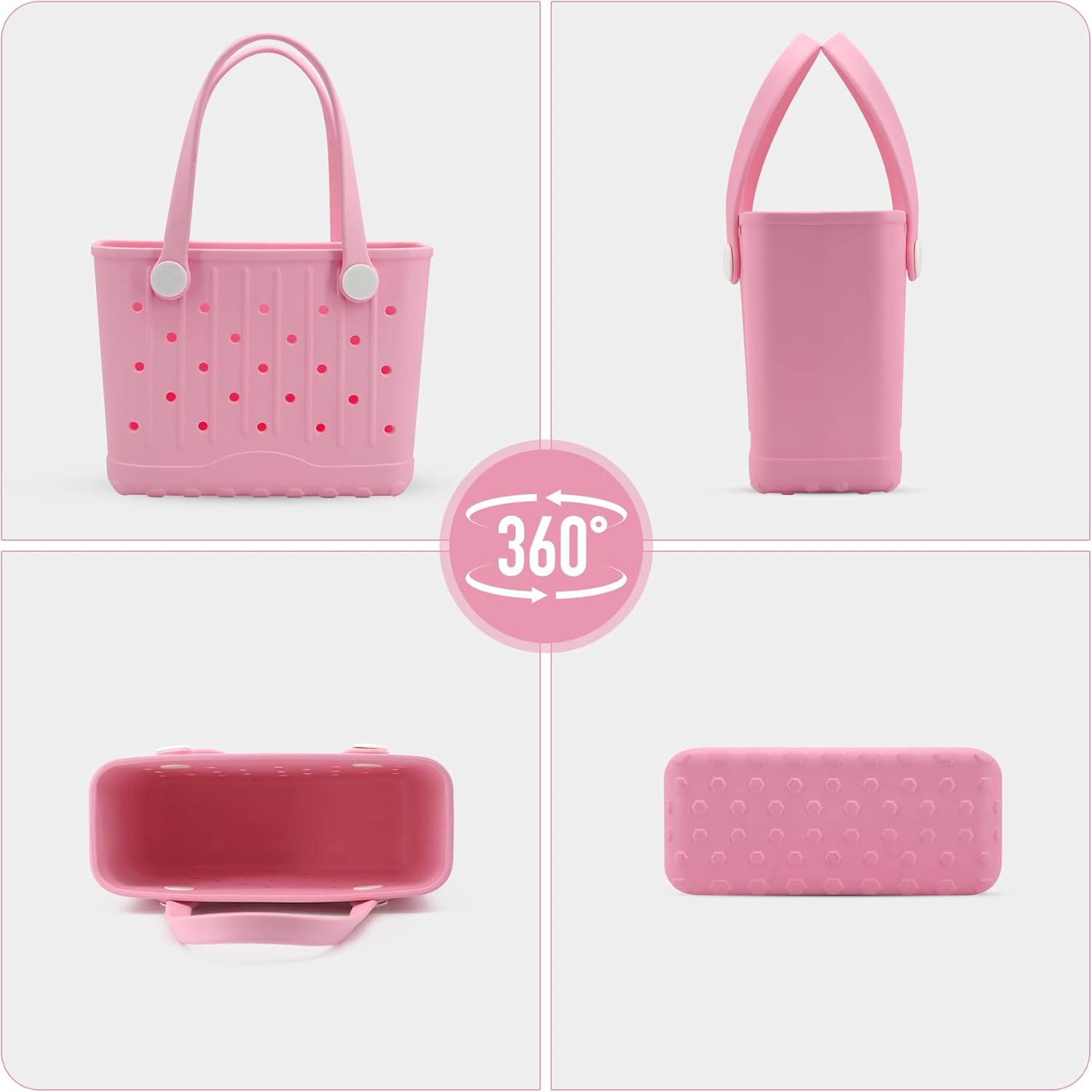 CXY Rubber Tote Bag Small Beach Bag Waterproof Beach Tote Washable Travel Handbag for Sport Boat Market Outdoor - Image 4