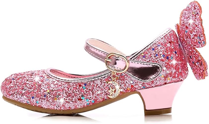Scarpe Principessa Per Bambina - Pompe Da Festa Con Paillettes E Tacco, Per Cerimonie - Foto 6