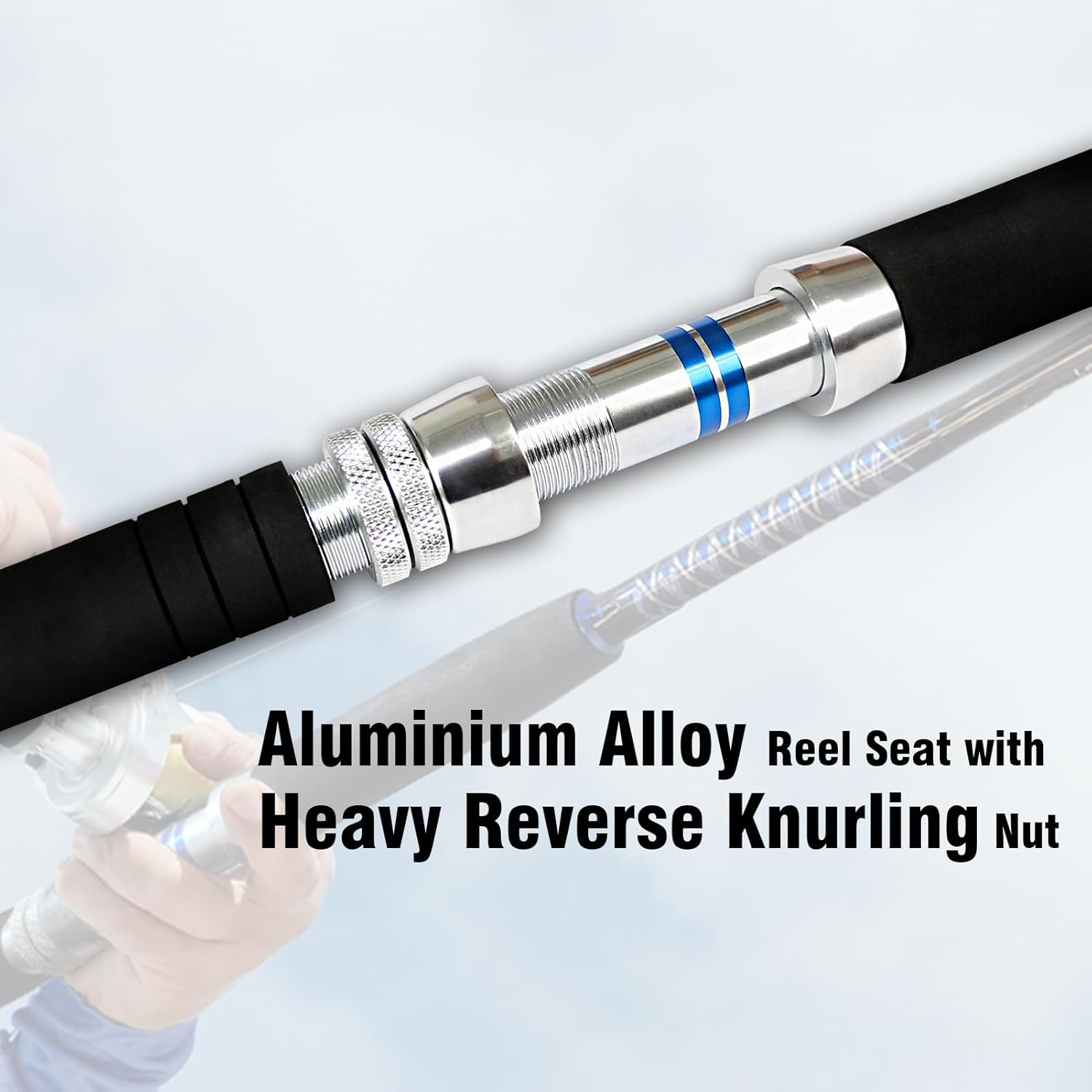 Fiblink 1-Piece/ 2-Piece Saltwater Offshore Trolling Rod Big Game Rod Conventional Boat Fishing Pole