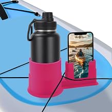 2-in-1 Anti-Flip Cup Paddle Board and Phone Holder for Paddle Board Accessories Surfboards SUP Kayak Holder for Drink Pink