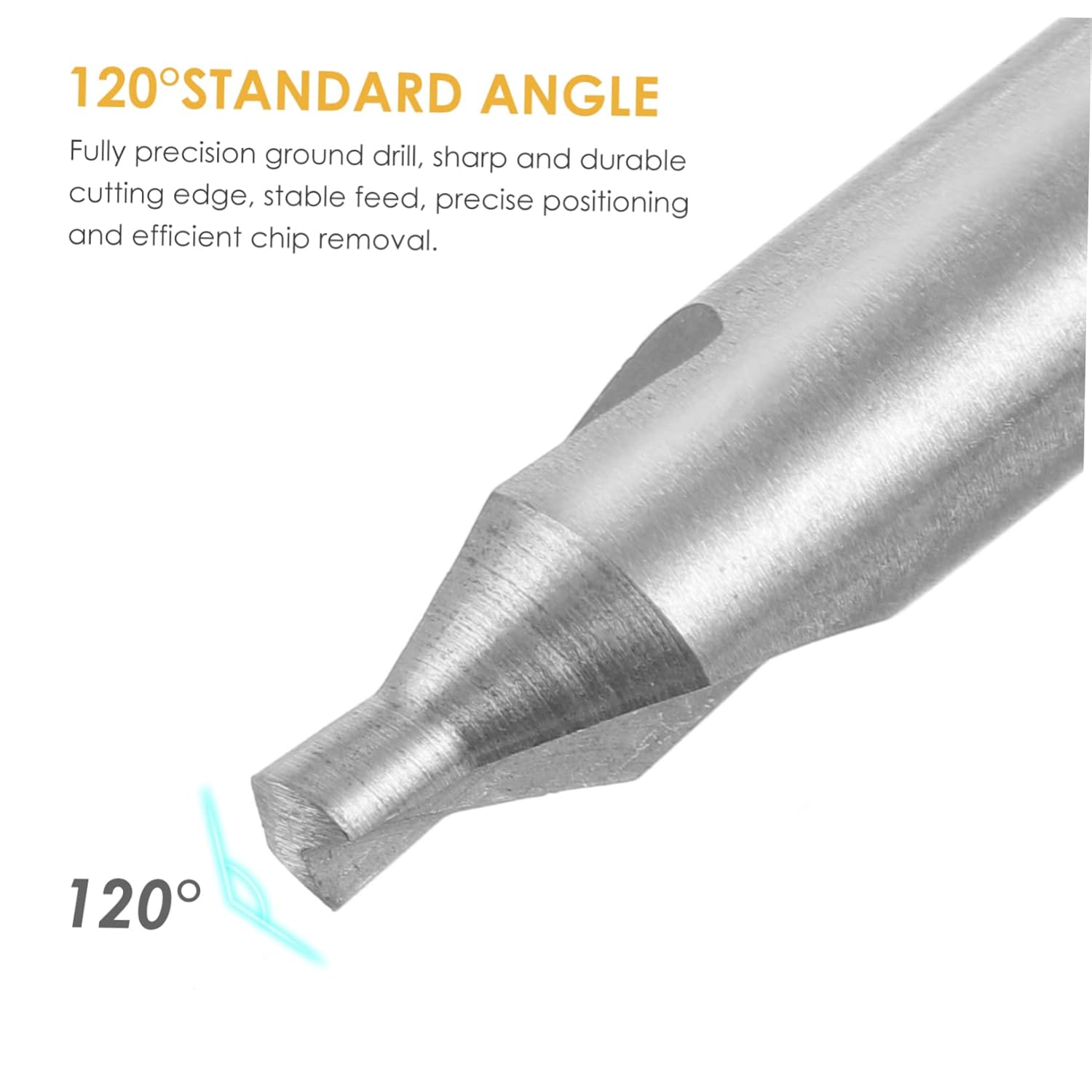 Mikikit 2sets Drill Bit Set High-Speed Steel Center Drill Bits 60 Degree for Lathe 12pcs*2